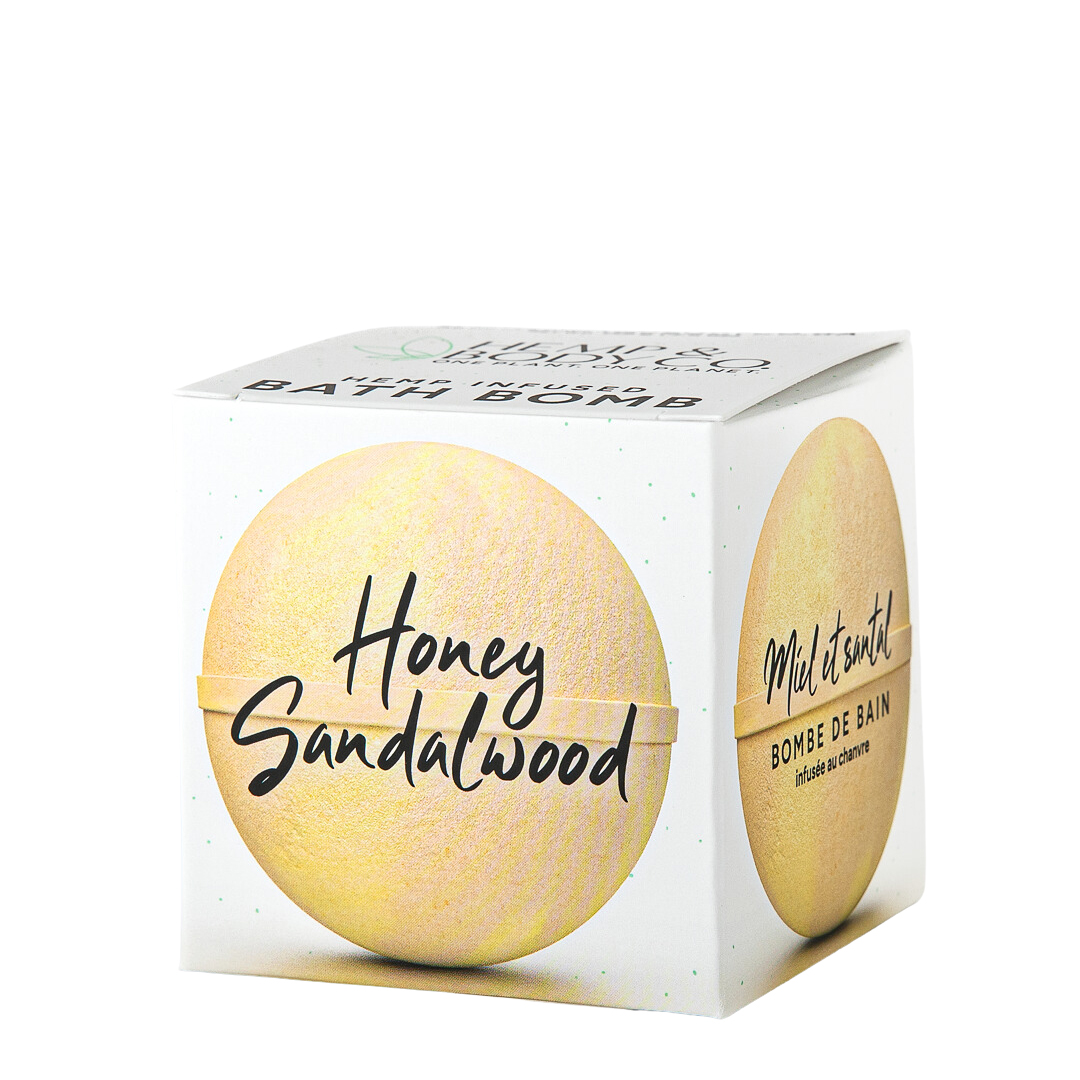 Hemp and Body Co Honey Sandalwood Bath Bomb Non CBD